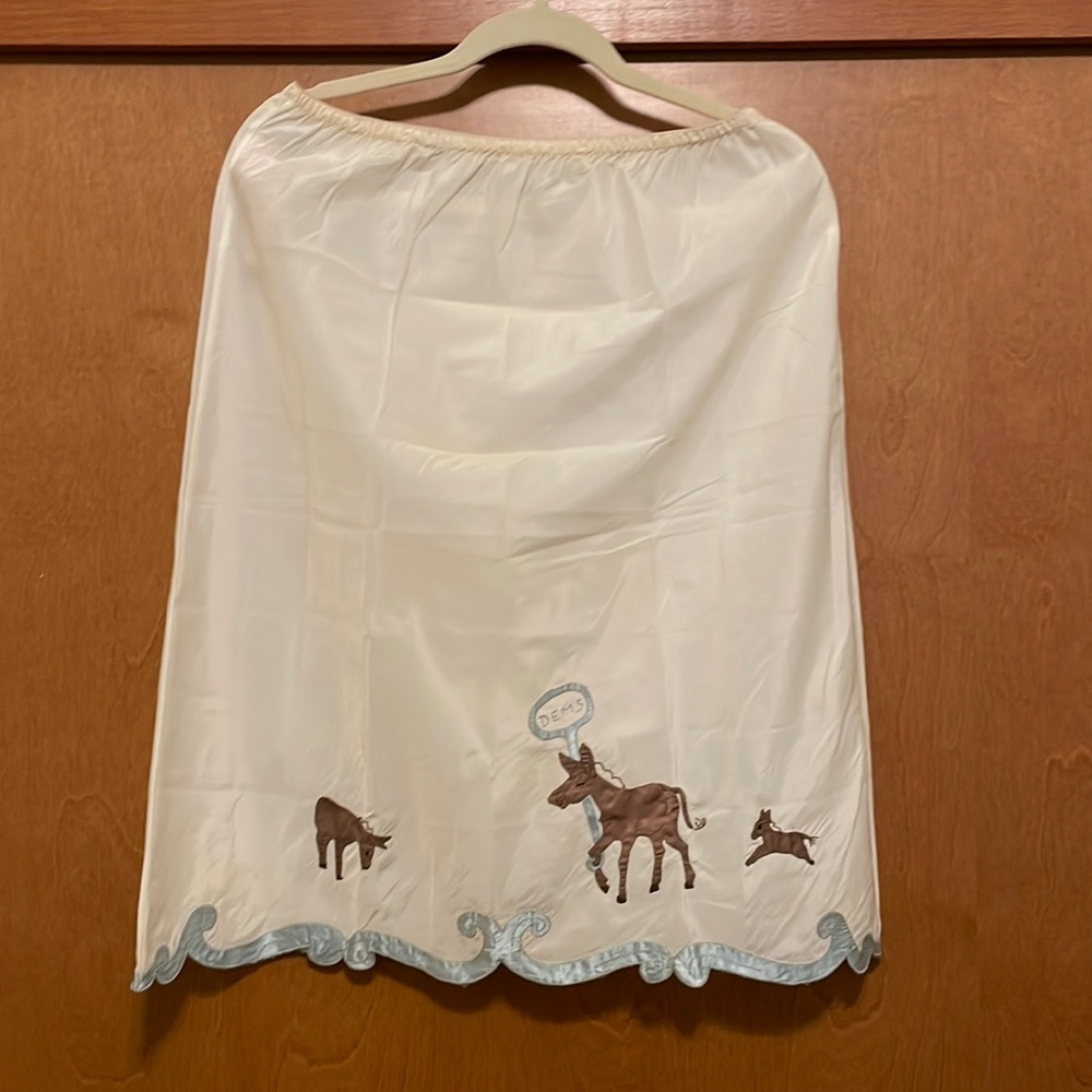 Vintage Odette Barsa 1960s Half-Slip with Donkeys